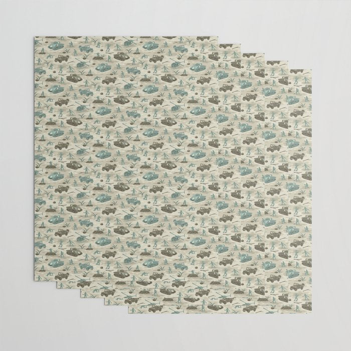 Little Green Toy Soldiers Wrapping Paper Gallery Image 3