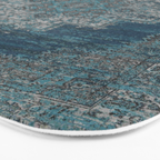 blue oriental vintage rug Bath Mat Gallery Image 3