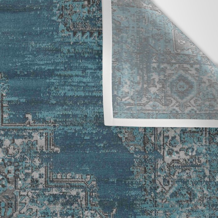 blue oriental vintage rug Wall Tapestry Gallery Image 3