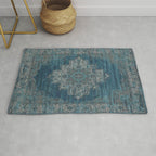 blue oriental vintage rug Rug Gallery Image 1