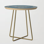 blue oriental vintage rug Side Table Gallery Image 1