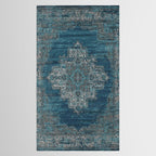 blue oriental vintage rug Tablecloth Gallery Image 2