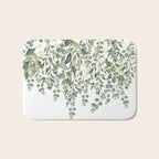 Gold And Green Eucalyptus Leaves Bath Mat Gallery Image 1