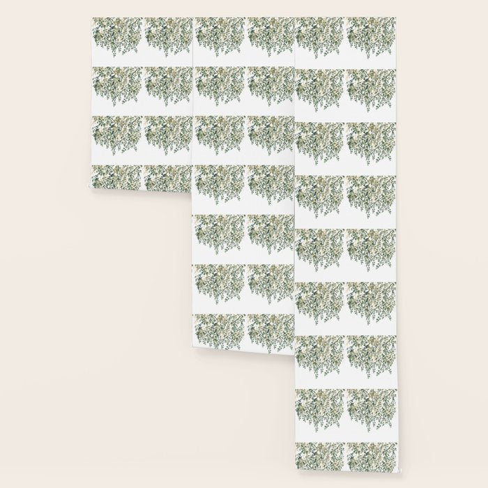 Gold And Green Eucalyptus Leaves Wallpaper Gallery Image 3