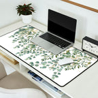 Gold And Green Eucalyptus Leaves Desk Mat Gallery Image 2