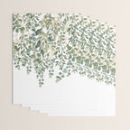 Gold And Green Eucalyptus Leaves Wrapping Paper Gallery Image 3