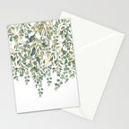 Gold And Green Eucalyptus Leaves Stationery Card Gallery Image 2