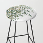 Gold And Green Eucalyptus Leaves Stool Gallery Image 2