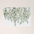 Gold And Green Eucalyptus Leaves Welcome Mat Gallery Image 1