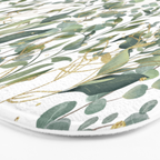 Gold And Green Eucalyptus Leaves Bath Mat Gallery Image 3