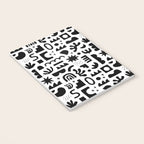 Black and white abstract organic shape pattern Notebook Gallery Image 3