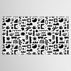 Black and white abstract organic shape pattern Tablecloth Gallery Image 2