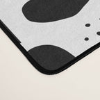 Black and white abstract organic shape pattern Desk Mat Gallery Image 4
