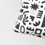 Black and white abstract organic shape pattern Pillow Sham Gallery Image 4