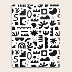 Black and white abstract organic shape pattern Notebook Gallery Image 4