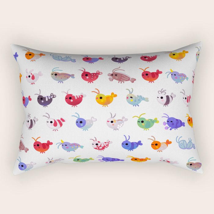 Freshwater shrimp - name Rectangular Pillow Gallery Image 1