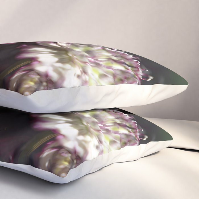 Full moon forest - still life dark astrantia major flowers - deep purple fall nature photography. Pillow Sham Gallery Image 3