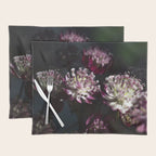 Full moon forest - still life dark astrantia major flowers - deep purple fall nature photography. Placemat Gallery Image 1