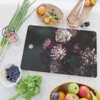 Full moon forest - still life dark astrantia major flowers - deep purple fall nature photography. Cutting Board Gallery Image 2