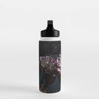 Full moon forest - still life dark astrantia major flowers - deep purple fall nature photography. Water Bottle Gallery Image 3