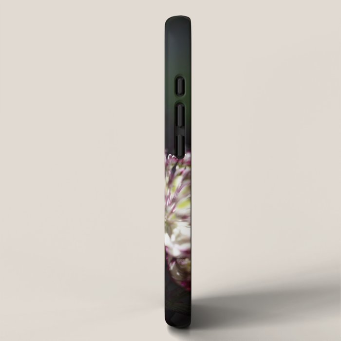 Full moon forest - still life dark astrantia major flowers - deep purple fall nature photography. iPhone Case Gallery Image 2