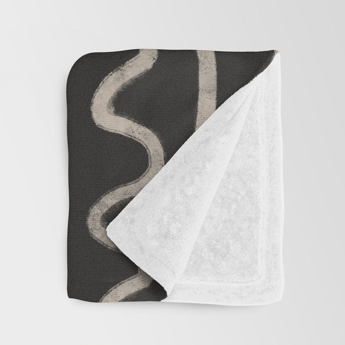 Noir: Mid Century Pattern Throw Blanket Gallery Image 3