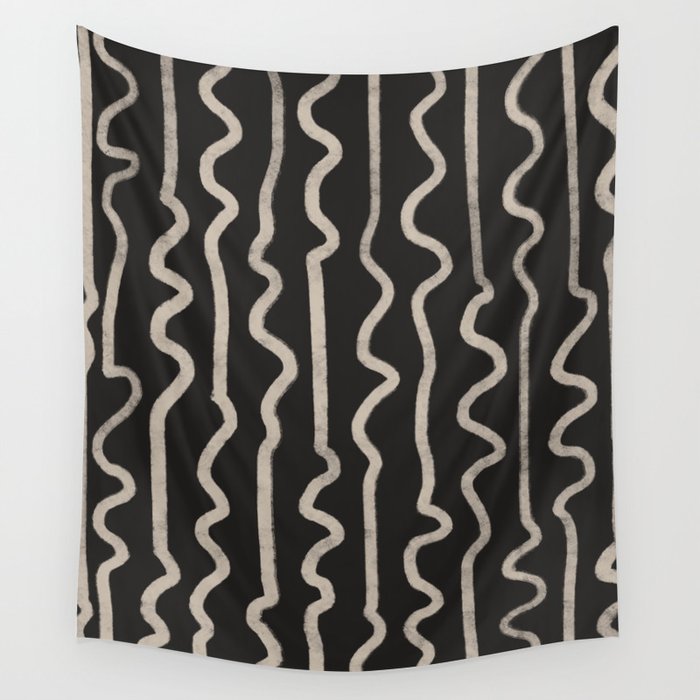 Noir: Mid Century Pattern Wall Tapestry Gallery Image 4