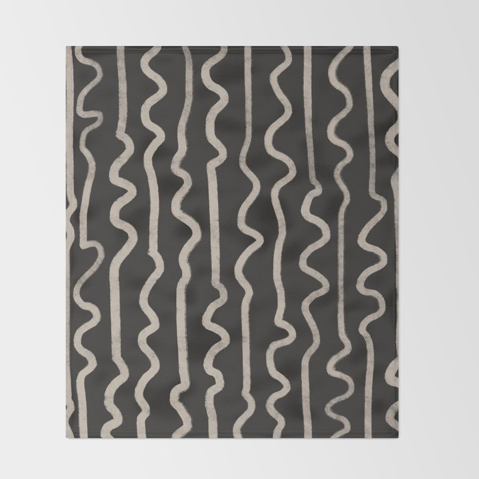 Noir: Mid Century Pattern Throw Blanket Gallery Image 2