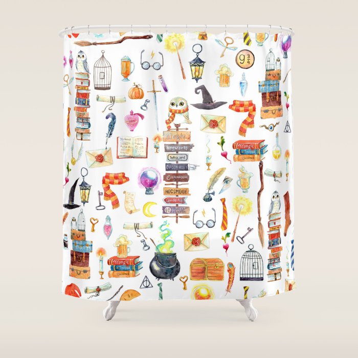 Wizard School Shower Curtain