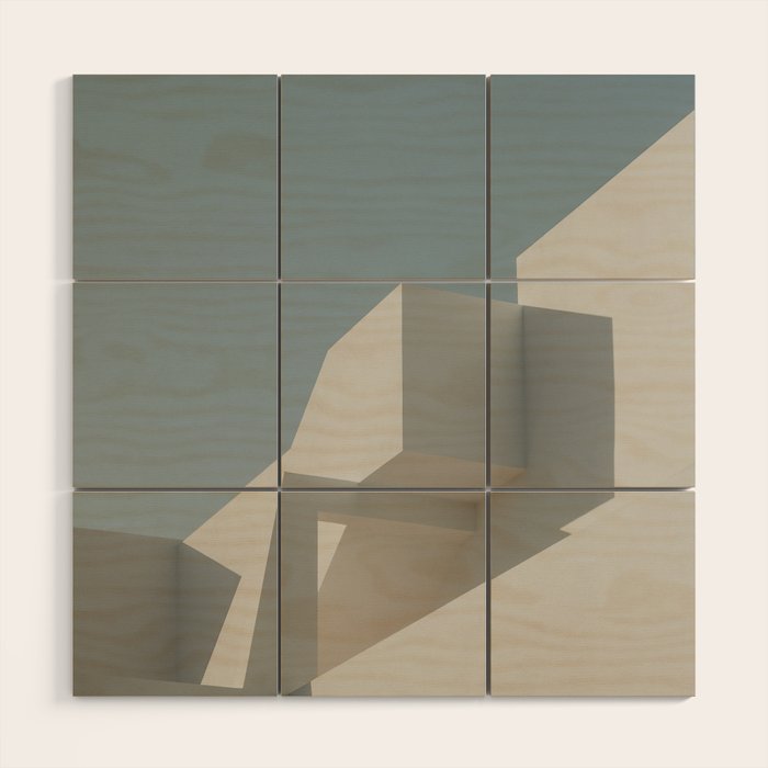 Minimal Architecture Lines And Shadowas Wood Wall Art Gallery Image 1