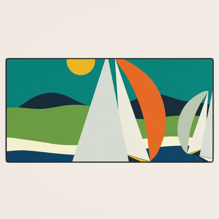 mid century sails Desk Mat Gallery Image 3