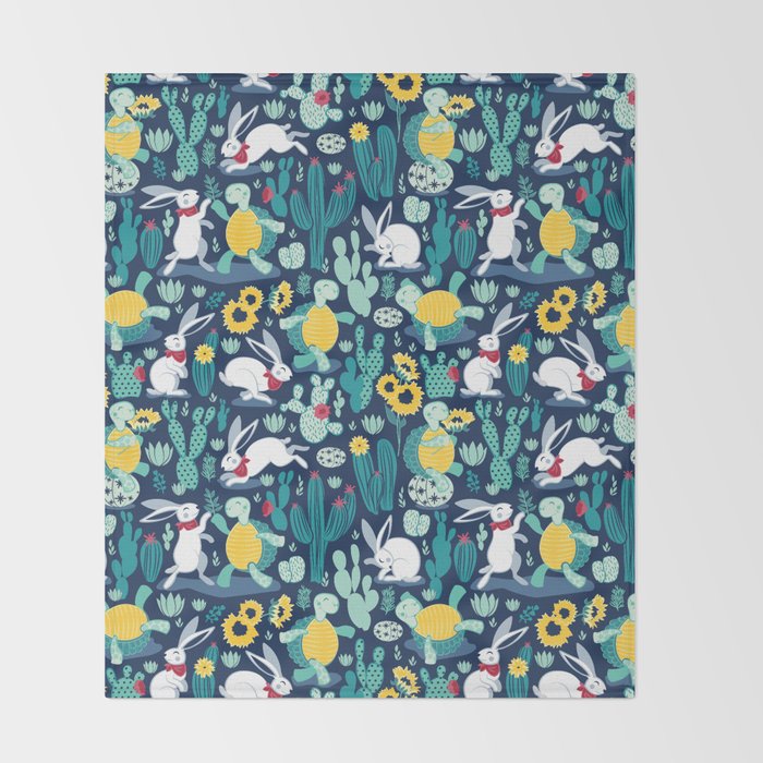 The tortoise and the hare Throw Blanket Gallery Image 2