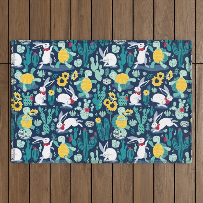 The tortoise and the hare Outdoor Rug Gallery Image 1