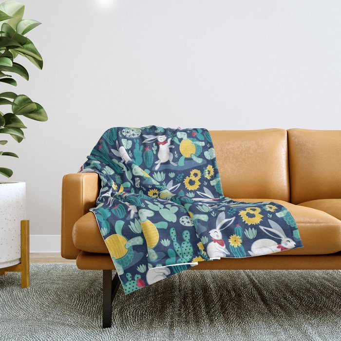 The tortoise and the hare Throw Blanket Gallery Image 1