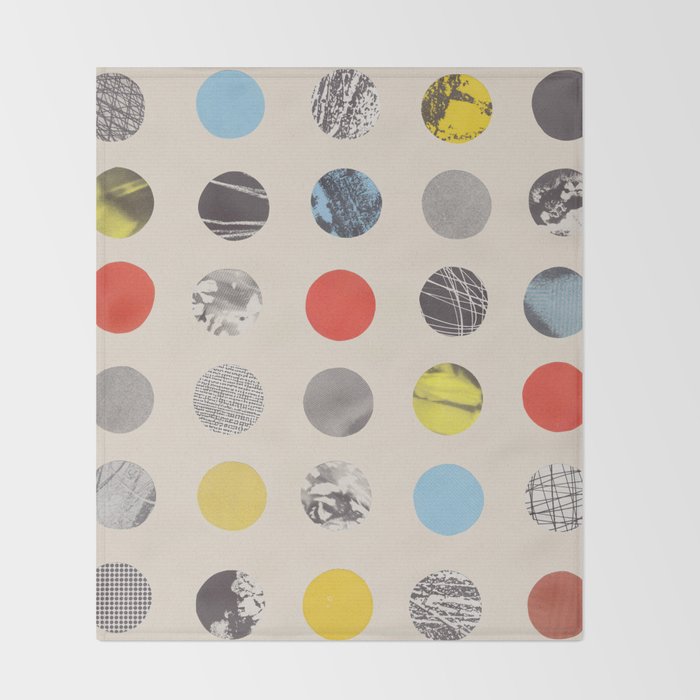 Paper Pattern / Circles Throw Blanket Gallery Image 2