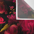 Vintage & Shabby Chic - Dark Red Antique Night Roses Botanical Garden Wall Tapestry Gallery Image 3