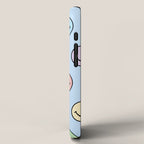 Pastel Blue Colorful Smiley Faces iPhone Case Gallery Image 2