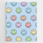 Pastel Blue Colorful Smiley Faces Jigsaw Puzzle Gallery Image 1
