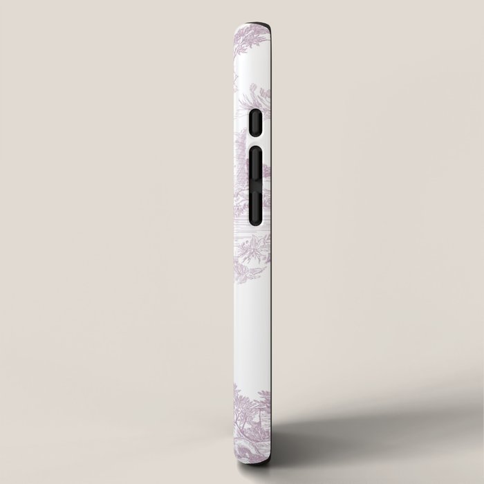 Toile de Jouy Vintage French Soft Lilac Blush Pastoral Pattern iPhone Case Gallery Image 2