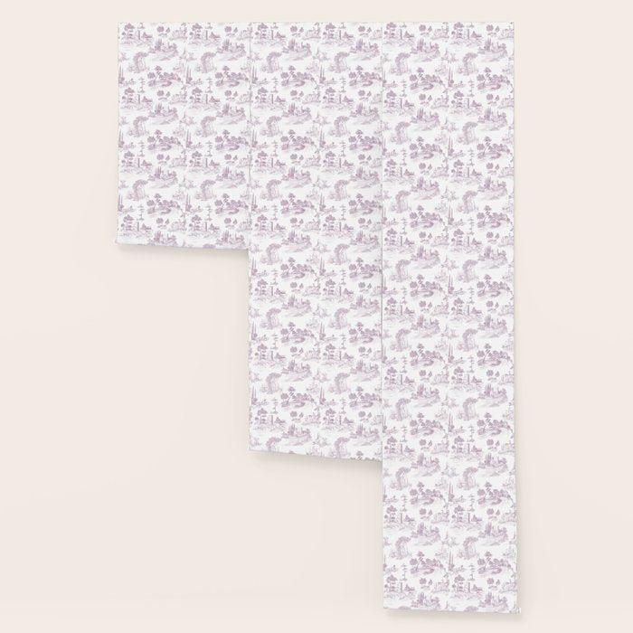 Toile de Jouy Vintage French Soft Lilac Blush Pastoral Pattern Wallpaper Gallery Image 3
