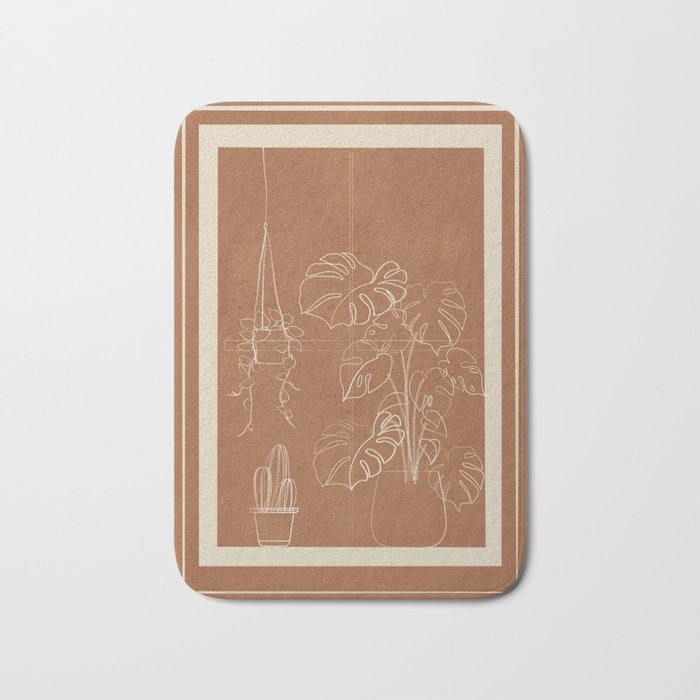 Minimal Window With Potted Plants 5 Bath Mat Gallery Image 1
