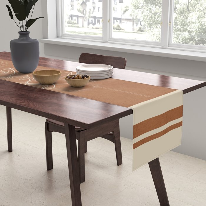 Minimal Window With Potted Plants 5 Table Runner Gallery Image 2