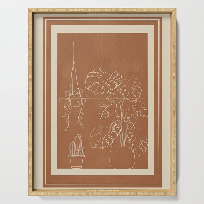 Minimal Window With Potted Plants 5 Serving Tray Gallery Image 1