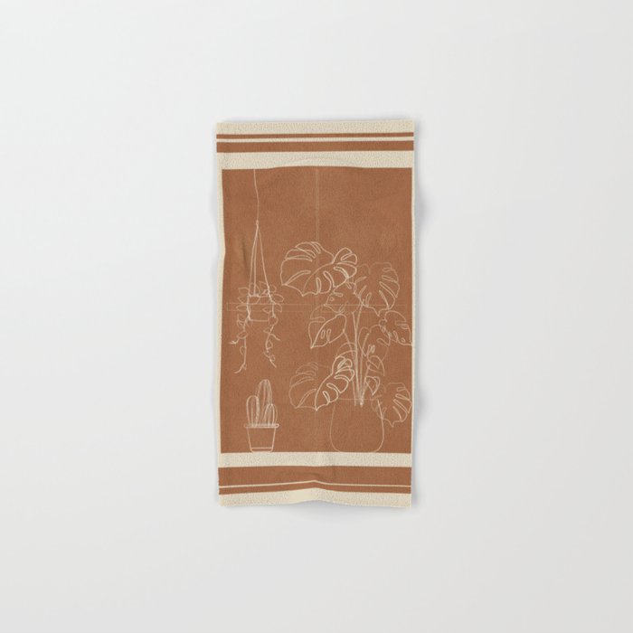 Minimal Window With Potted Plants 5 Bath Towel Gallery Image 1