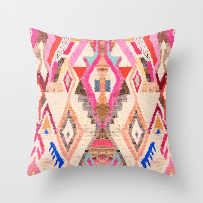 Traditional Vintage Moroccan Berber Design Throw Pillow Gallery Image 6