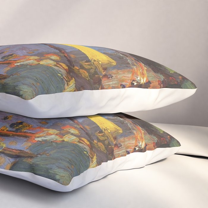 Tom Thomson Campfire 1916 Canadian Landscape Artist Pillow Sham Gallery Image 3