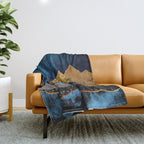 Midnight Desert Moon Throw Blanket Gallery Image 1