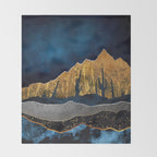 Midnight Desert Moon Throw Blanket Gallery Image 2