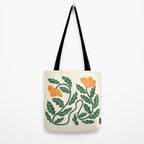 Midcentury Nasturtium on Vines Tote Bag Gallery Image 2