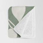 Minimal Abstract Leaves 16 Throw Blanket Gallery Image 3